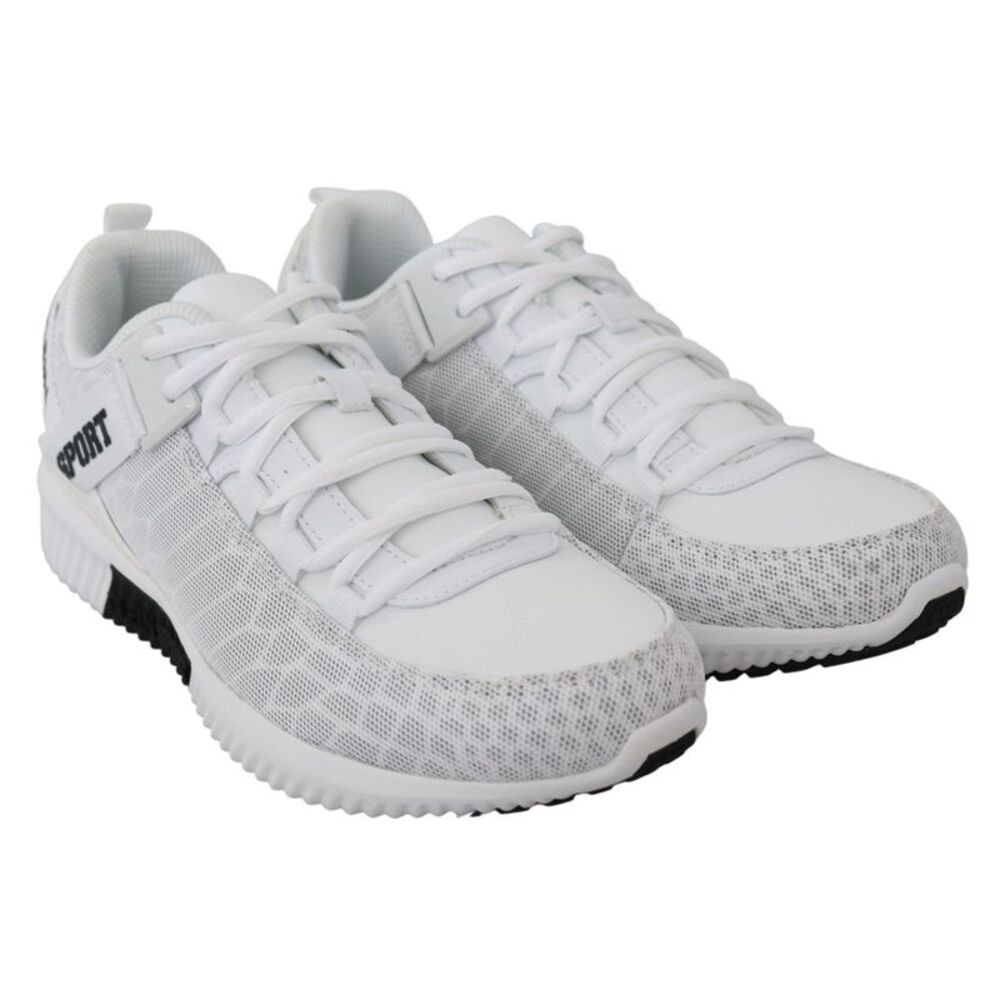 Plein Sport White Polyester Adrian Sneakers Men's Shoes